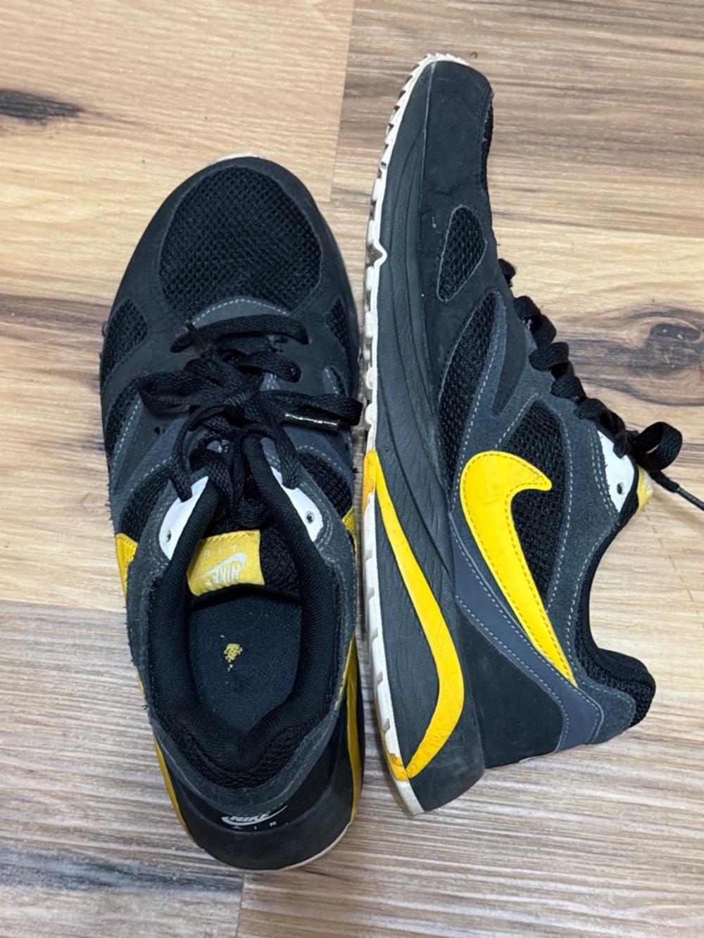 Nike Black and Yellow Athletic Sneakers